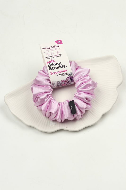 Reddish Magenta | Premium Satin Scrunchies | M