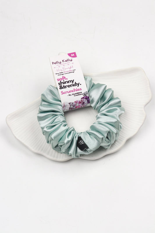 Grey Nickel | Premium  Satin Scrunchies | M