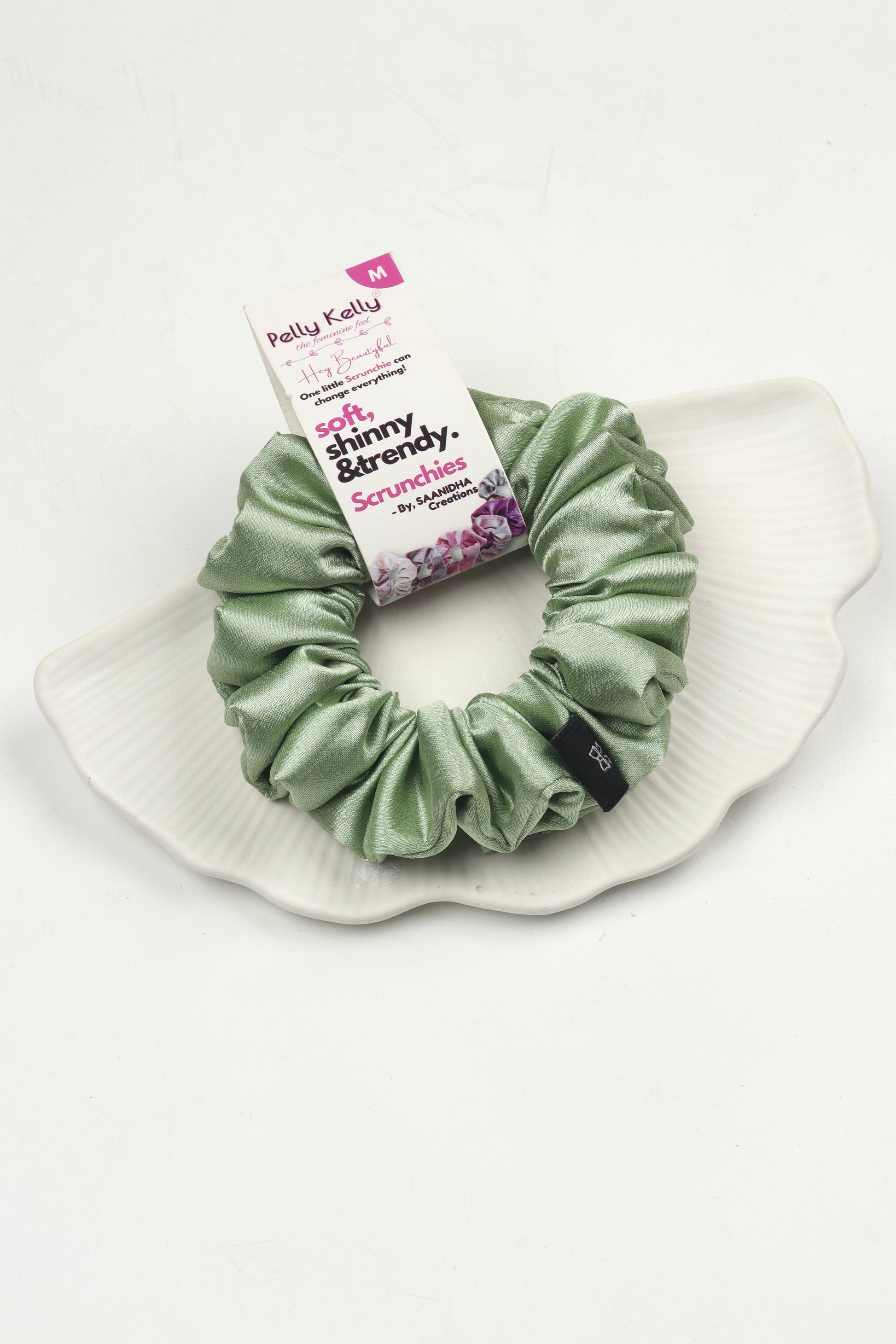 Tealish Green | Premium  Satin Scrunchies | M