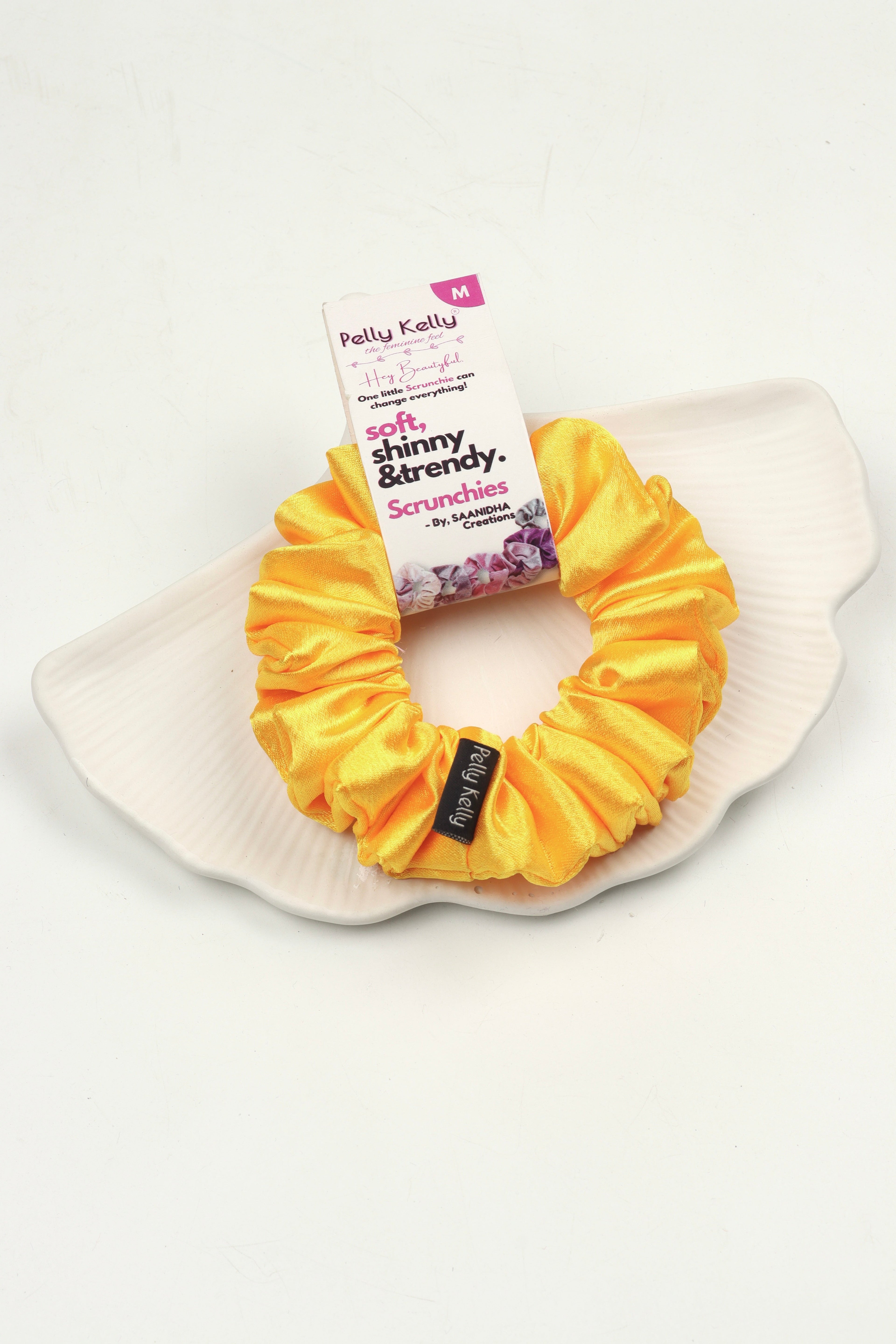 Arylide Yellow | Premium  Satin Scrunchies | M