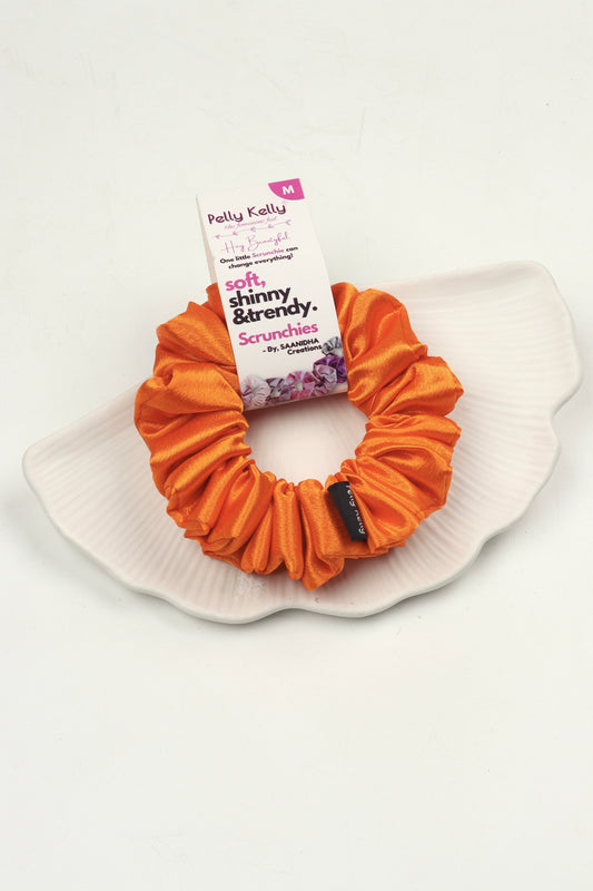 Faded Orange | Premium  Satin Scrunchies | M