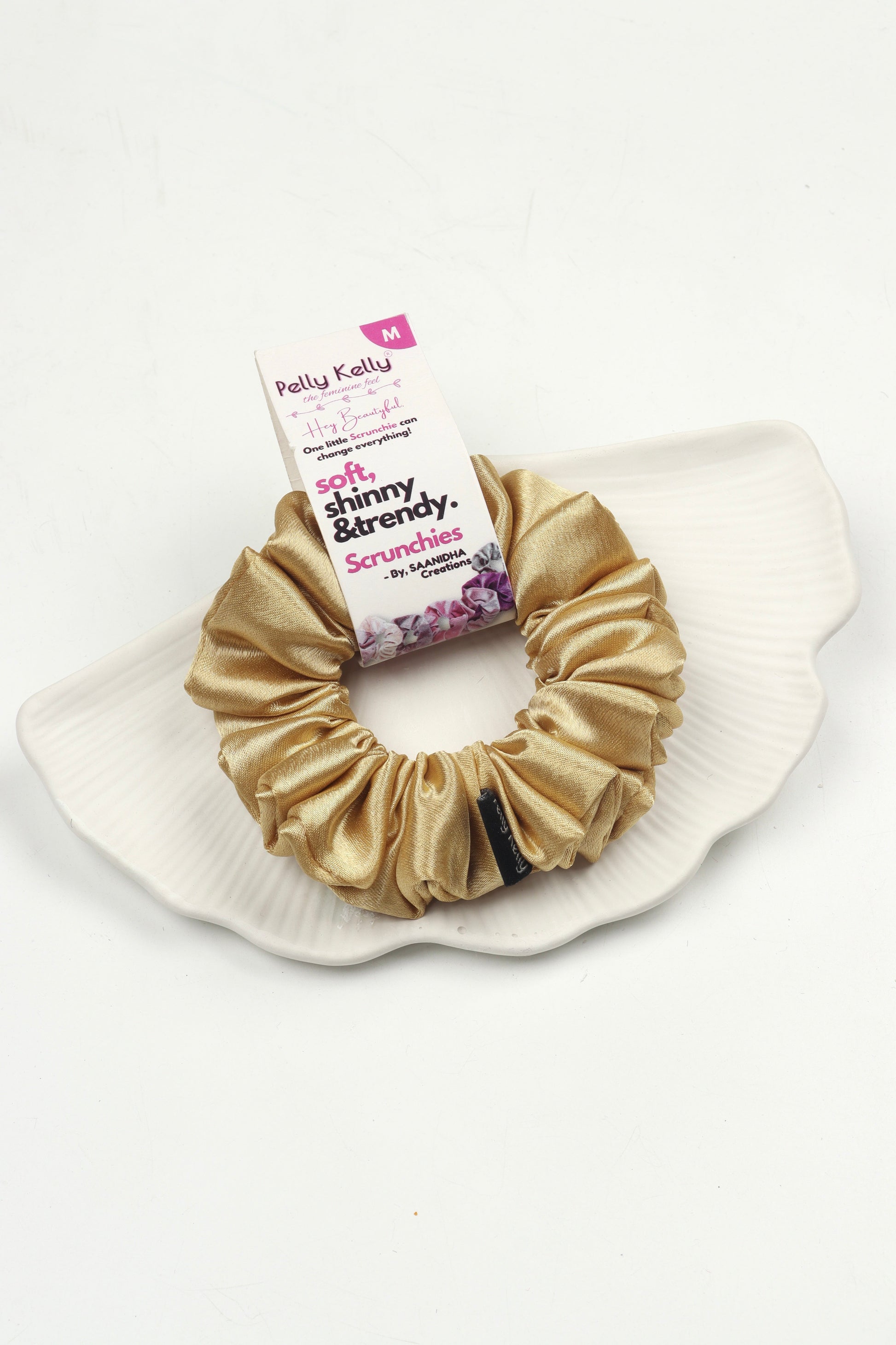 Gold | Premium  Satin Scrunchies | M