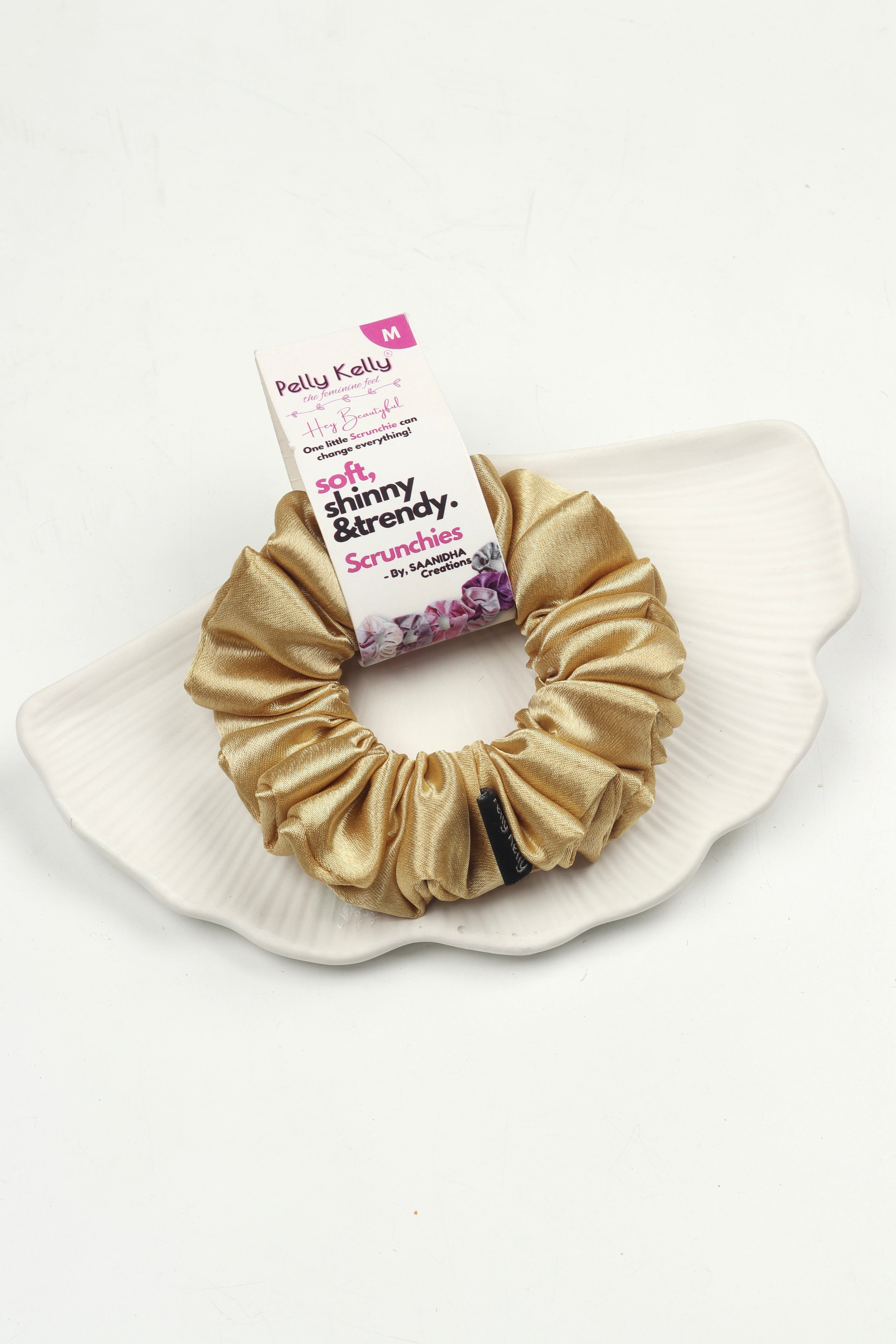 Gold | Premium  Satin Scrunchies | M