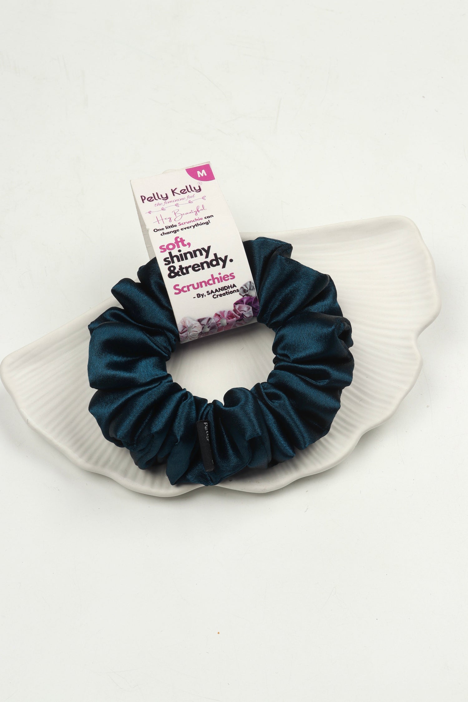 Black | Premium  Satin Scrunchies | M