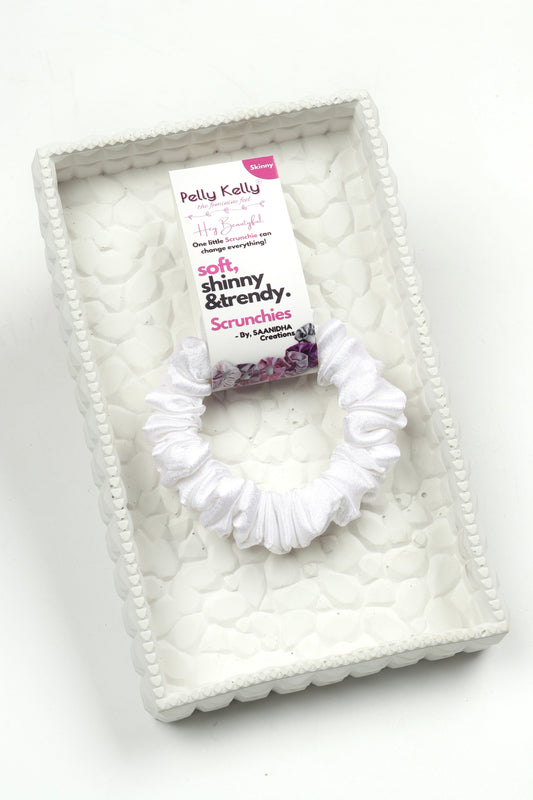 Mid Grey | Premium Satin Scrunchies | S