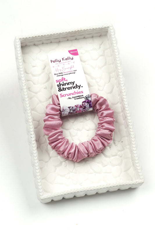 Cavern Pink | Premium  Satin Scrunchies | S
