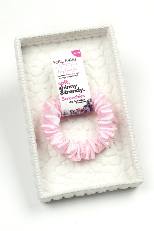 Pale Pink | Premium  Satin Scrunchies | S