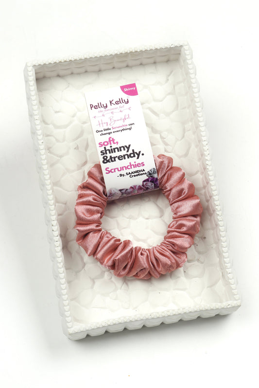 Peach Rose | Premium  Satin Scrunchies | S