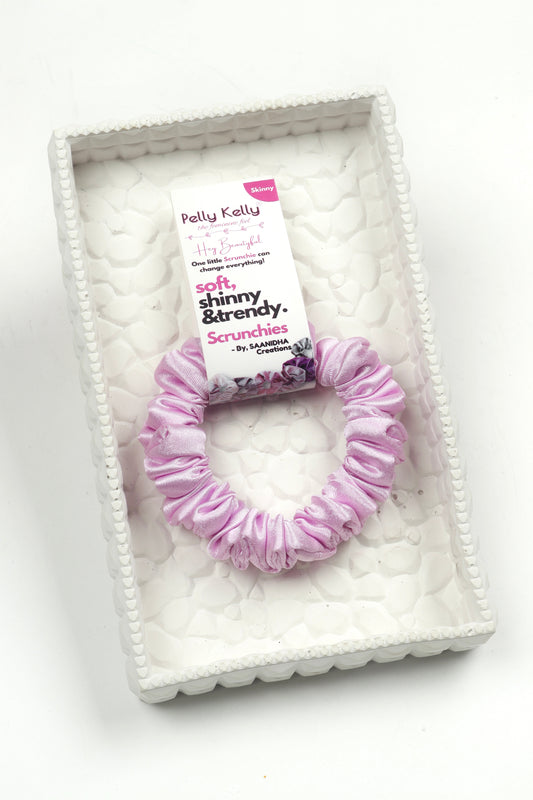 Reddish Magenta | Premium Satin Scrunchies | S