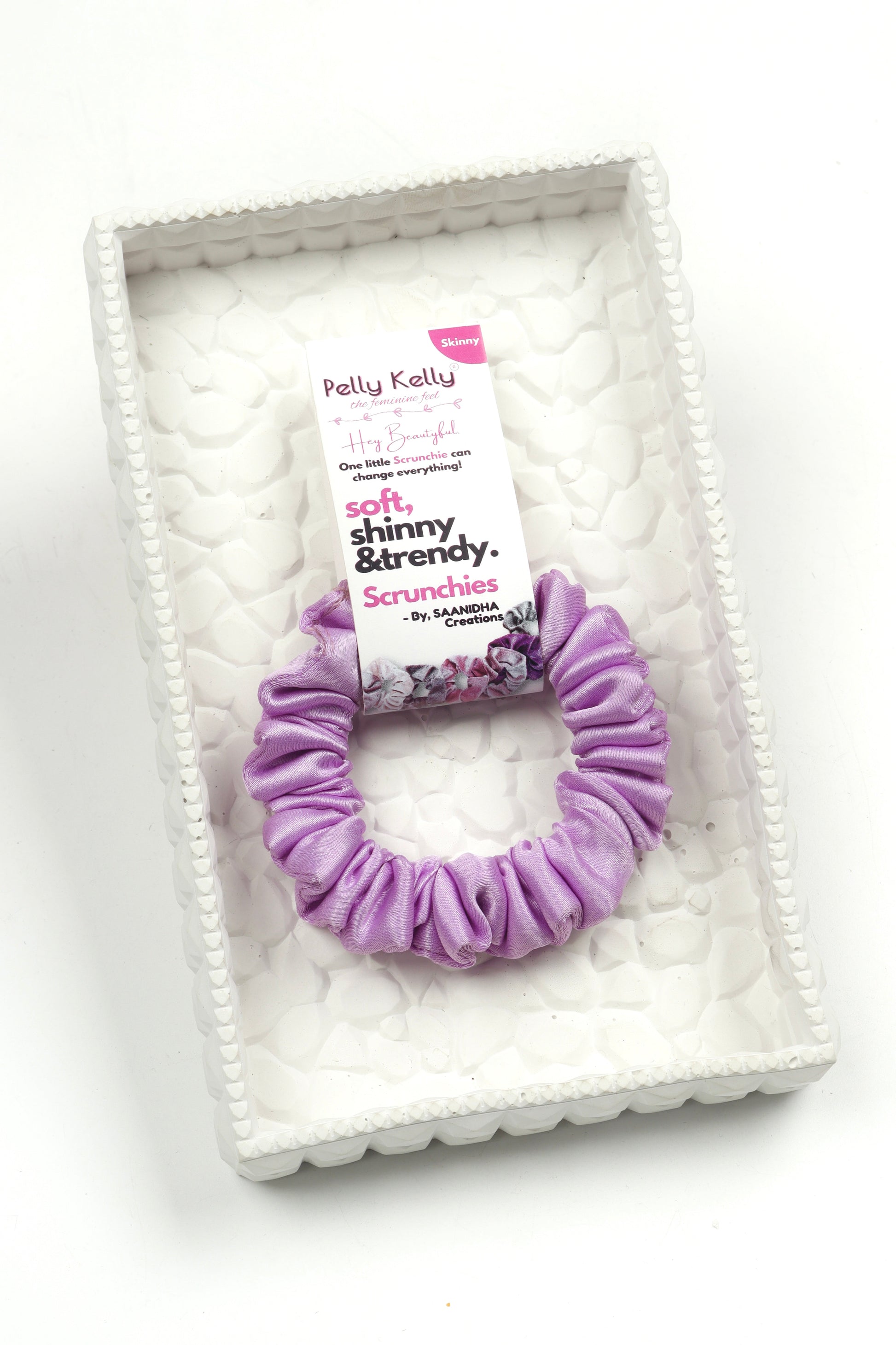 Pastel Violet | Premium  Satin Scrunchies | S