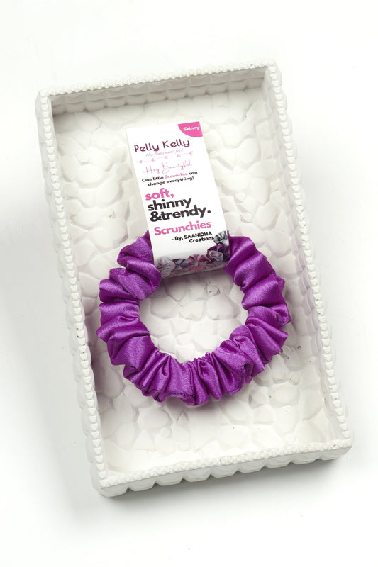 Deep Lavender | Premium Satin Scrunchies |S 