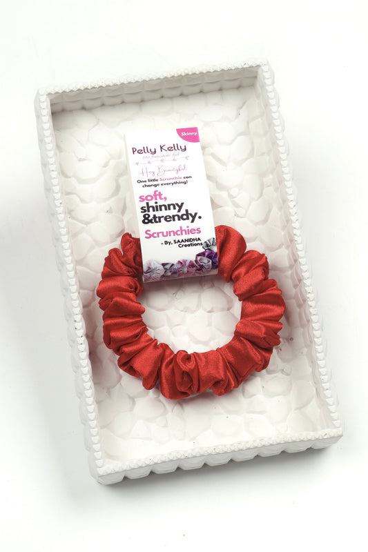 Valentine Red | Premium  Satin Scrunchies | S