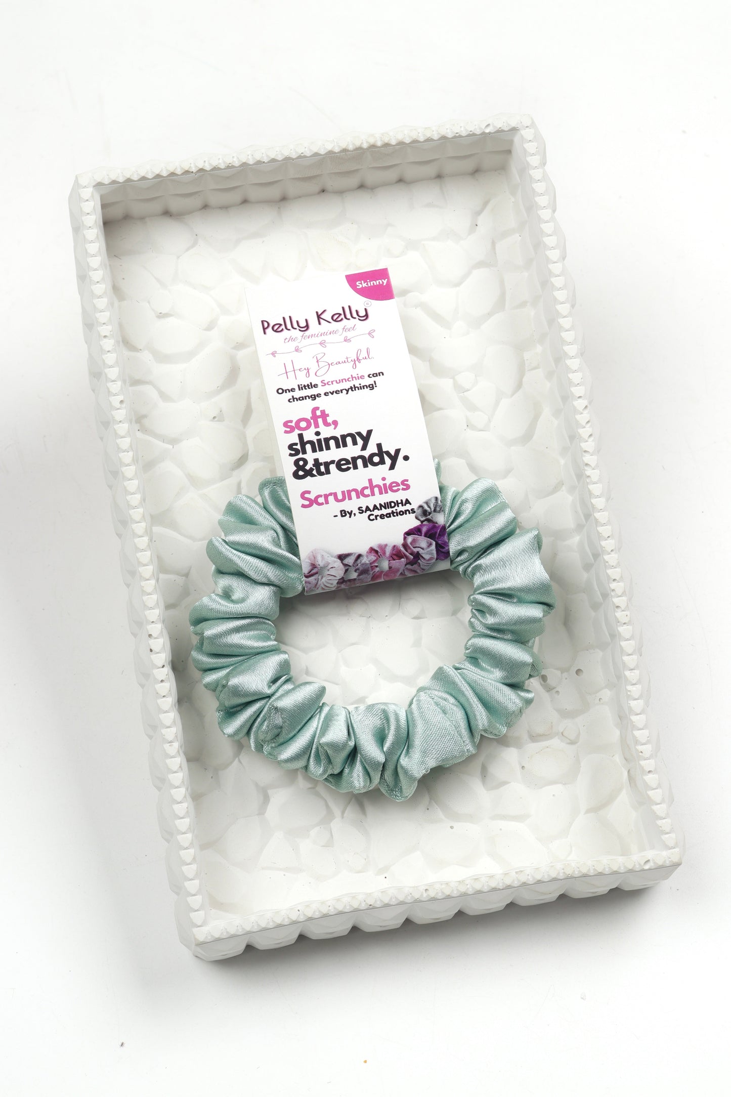 Grey Nickel | Premium  Satin Scrunchies | S