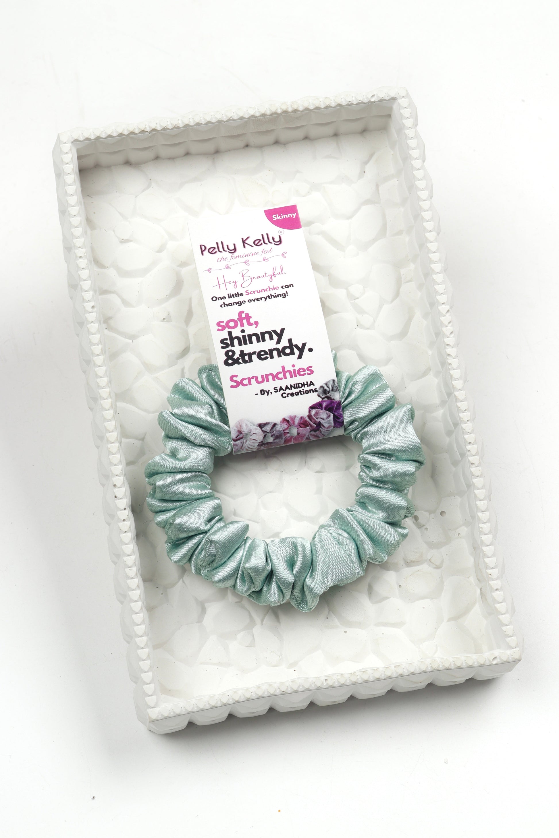 Grey Nickel | Premium  Satin Scrunchies | S