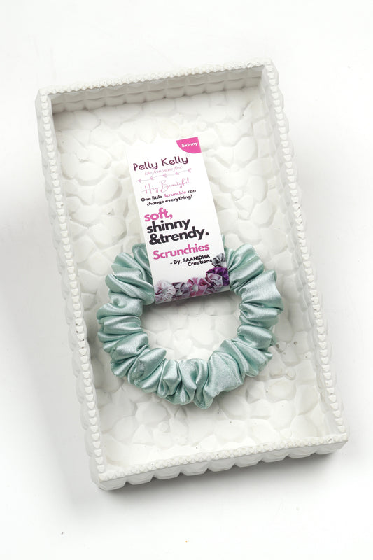 Grey Nickel | Premium  Satin Scrunchies | S