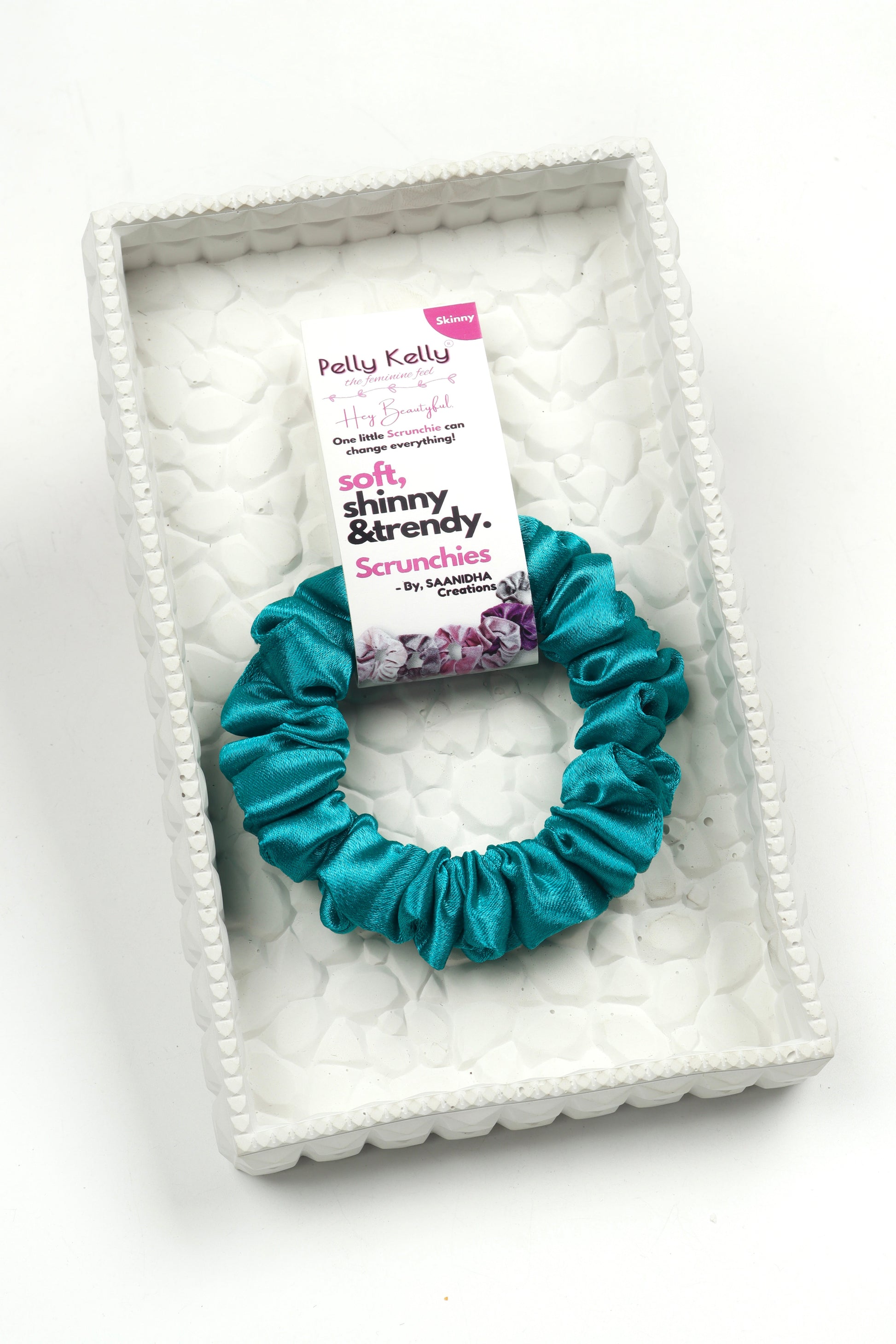 Surfie Green | Premium  Satin Scrunchies | S