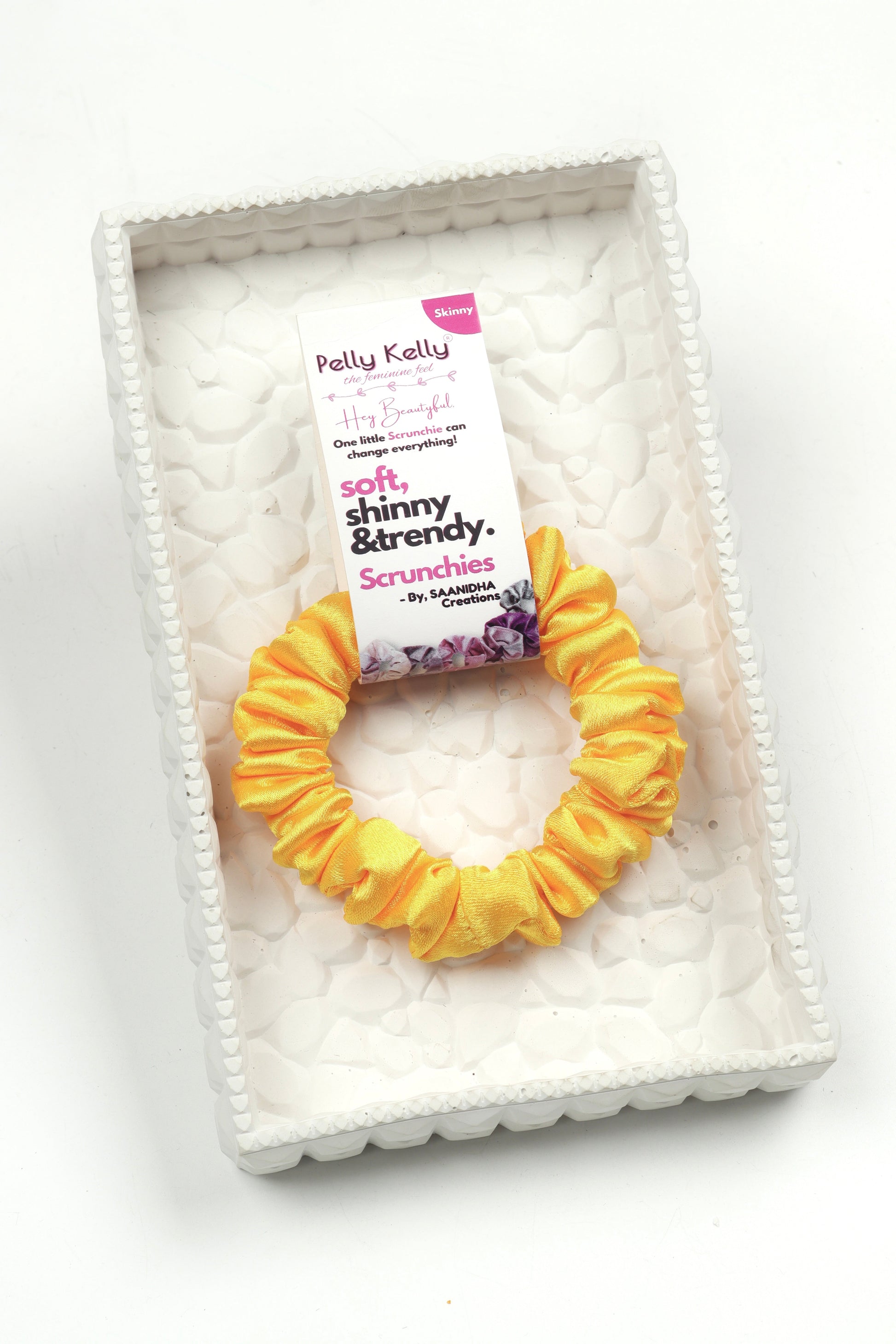 Arylide Yellow | Premium  Satin Scrunchies | S