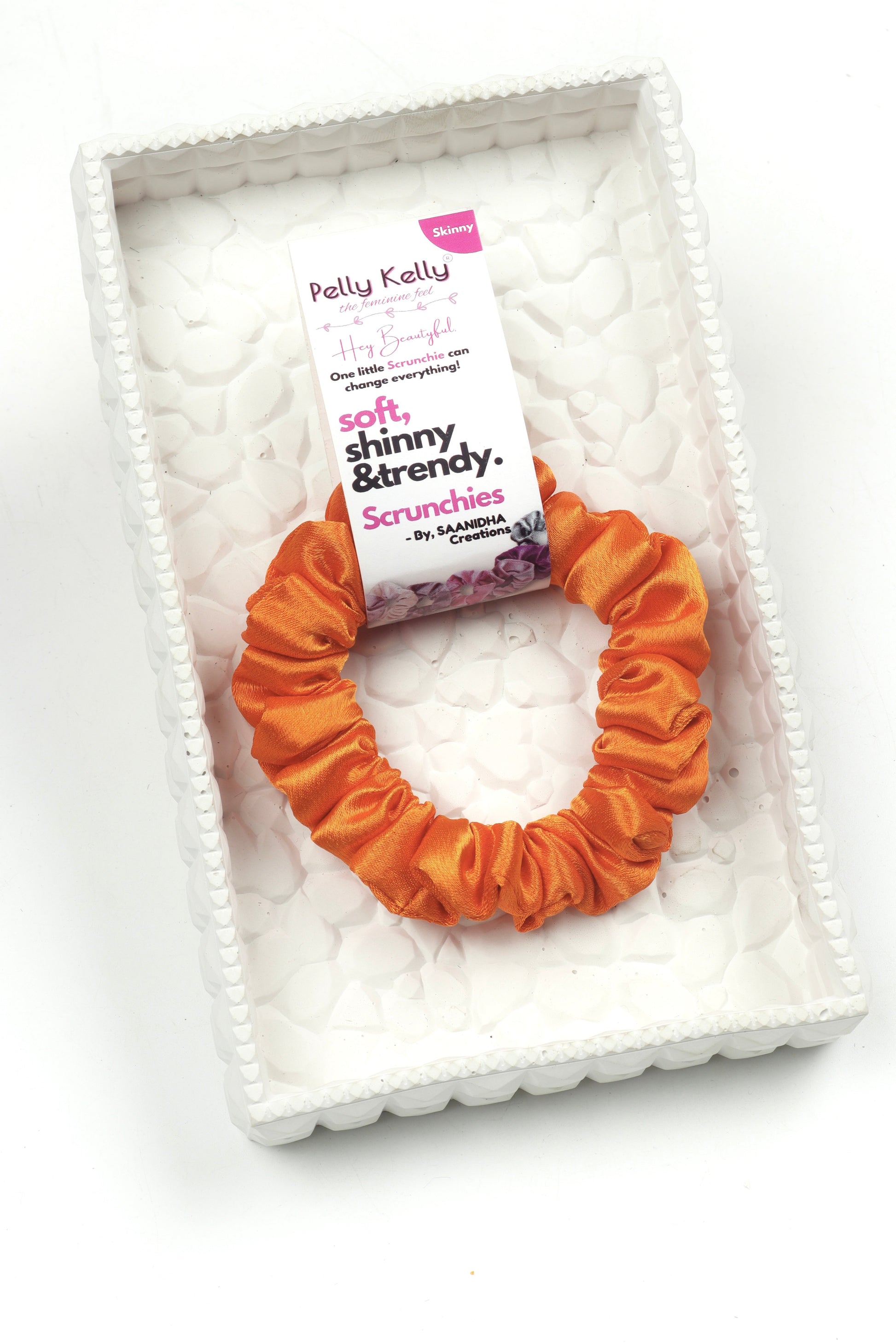 Faded Orange | Premium  Satin Scrunchies | S