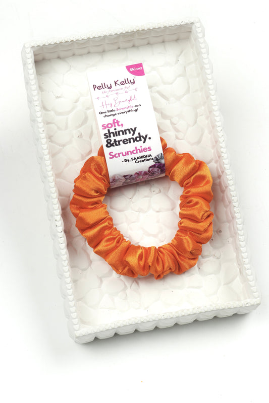 Faded Orange | Premium  Satin Scrunchies | S