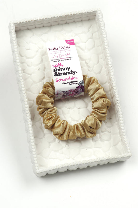 Gold | Premium  Satin Scrunchies | S