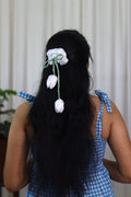 White |Tulip Scrunchies