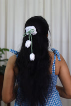 White |Tulip Scrunchies