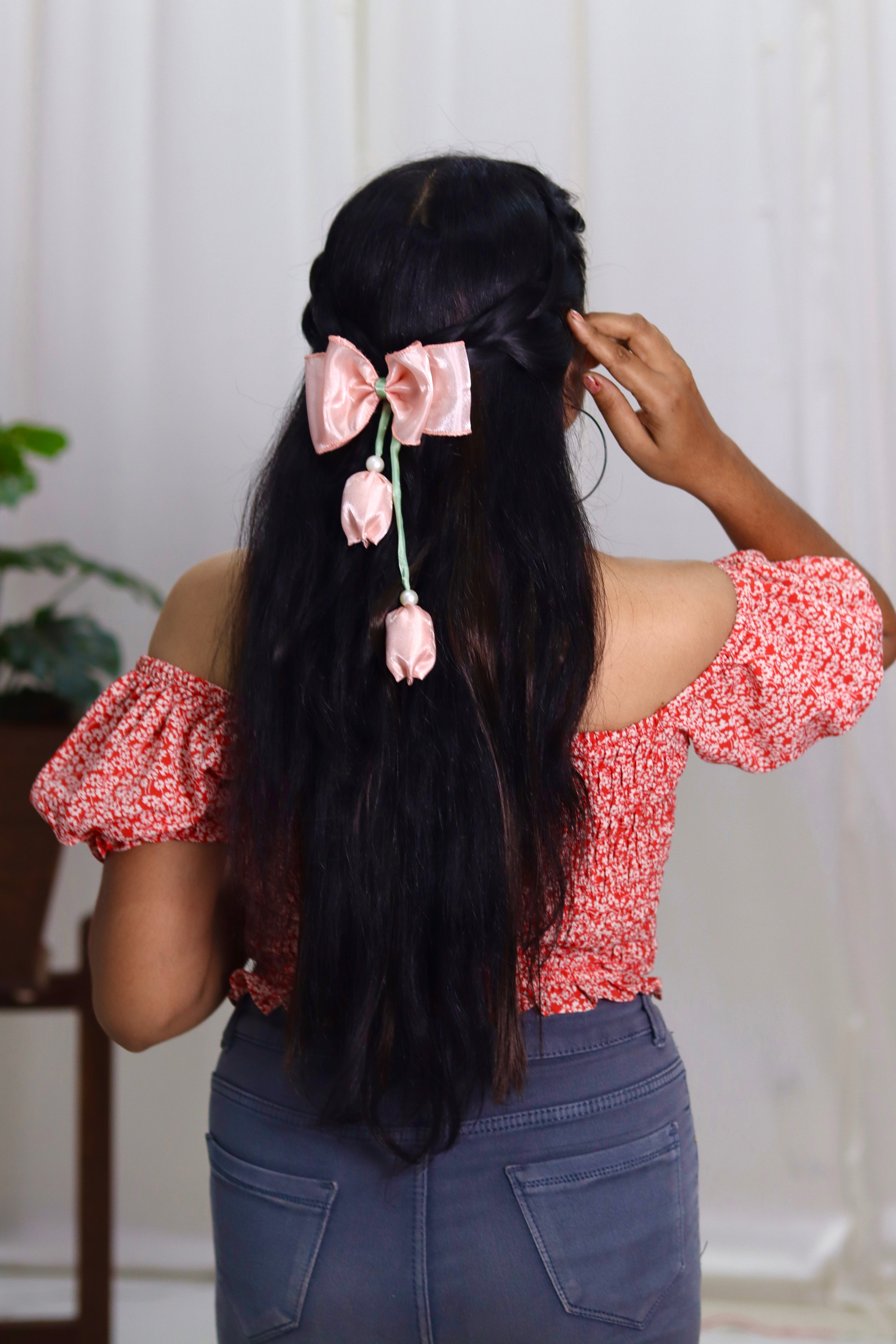 Peach | Tulip Bow