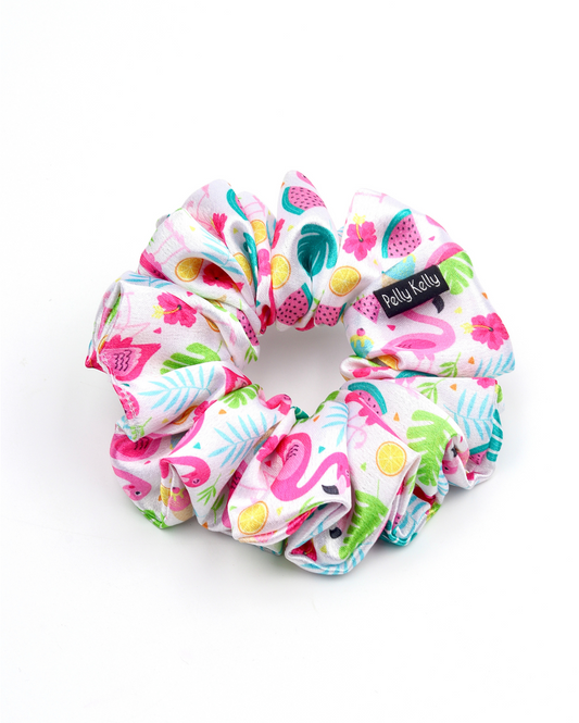 PRINTED PREMIUM SATIN SCRUNCHIES | LARGE