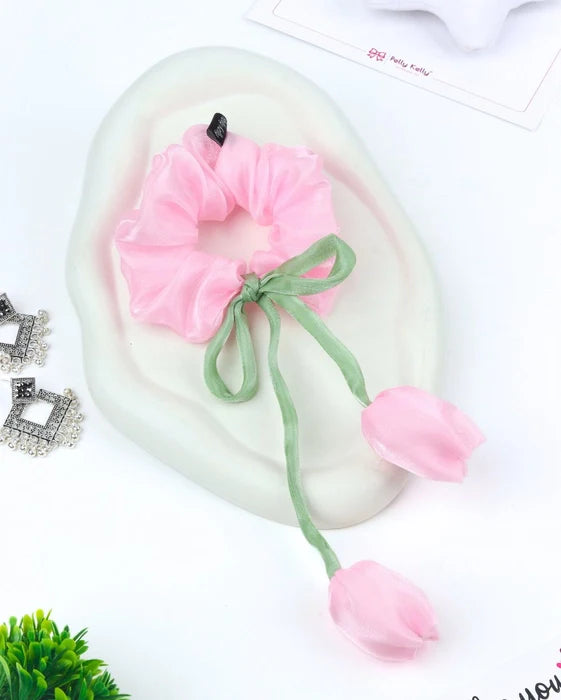 Tulip Flower Scrunchie | Baby Pink