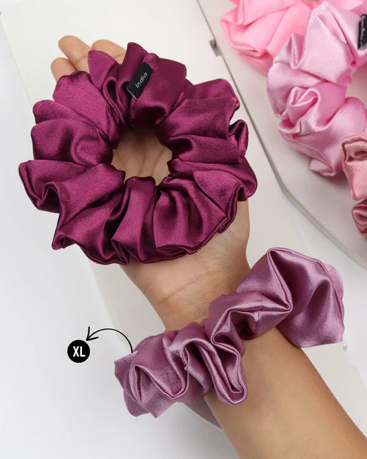 Faded Orange | Premium Silk Satin Scrunchies | Mini